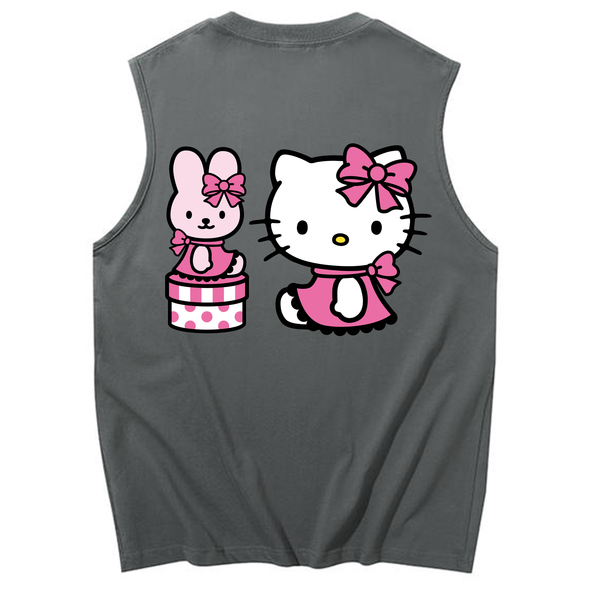 （画像用） Hello Kitty ハローキティ コットン100％タンクトップ（背面プリント）